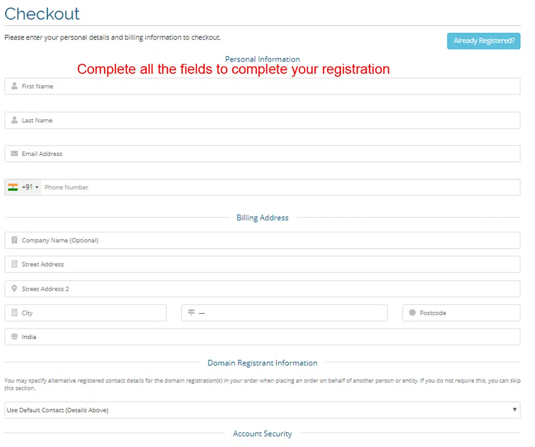 Registration Form